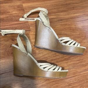 Tan Wedge Sandals